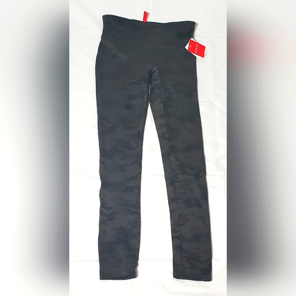NWT SPANX Faux Leather Camo Leggings